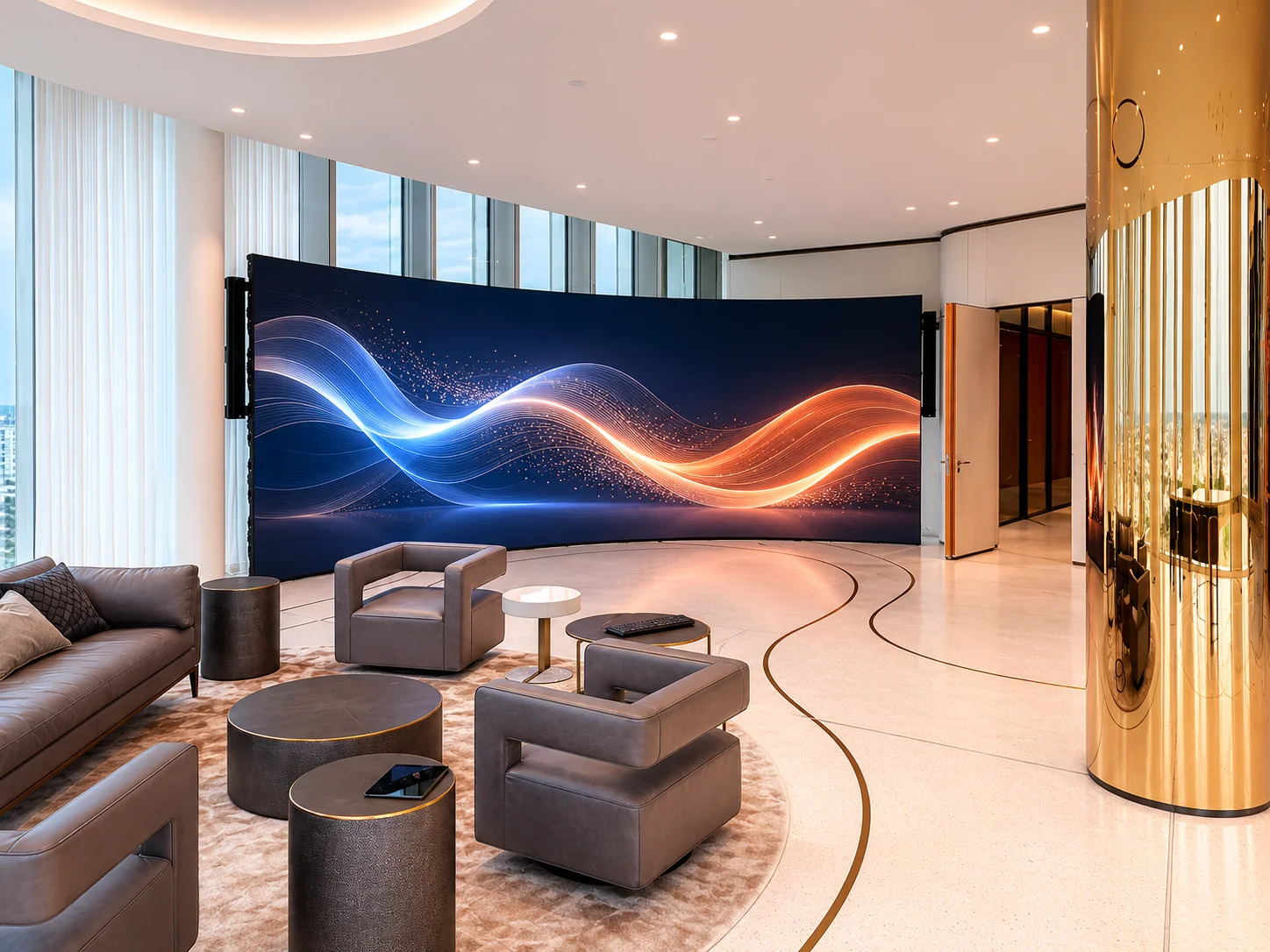 LED video wall in the Tiergarten Salon